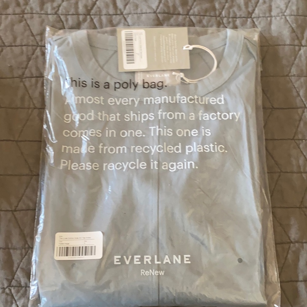 Everlane Luxe Cotton Side-Slit Tee Dress